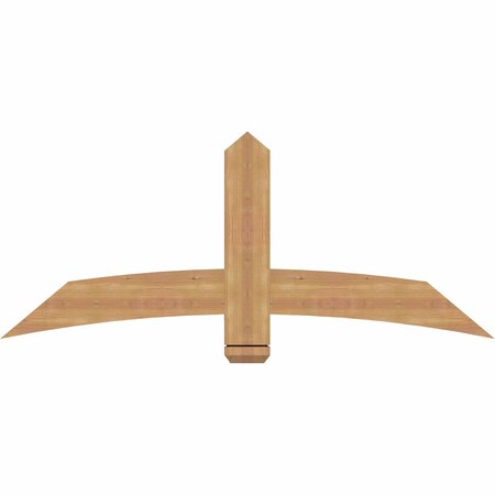 Ekena Millwork Bellingham Timber Gable Bracket, Western Red Cedar, 60"W x 25"H x 1 1/2"D x 5 1/2"F, 10/12 Pitch GBW060X25X0206BEL00SWR